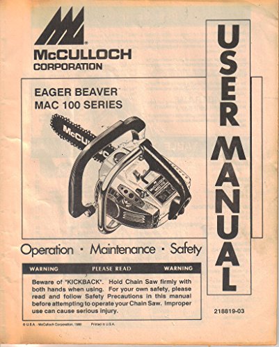 Mcculloch Chainsaw Mac 3200 Manual